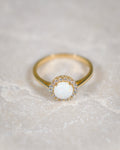 Maelys • Vintage Opaal & Zirkoon Cluster Ring