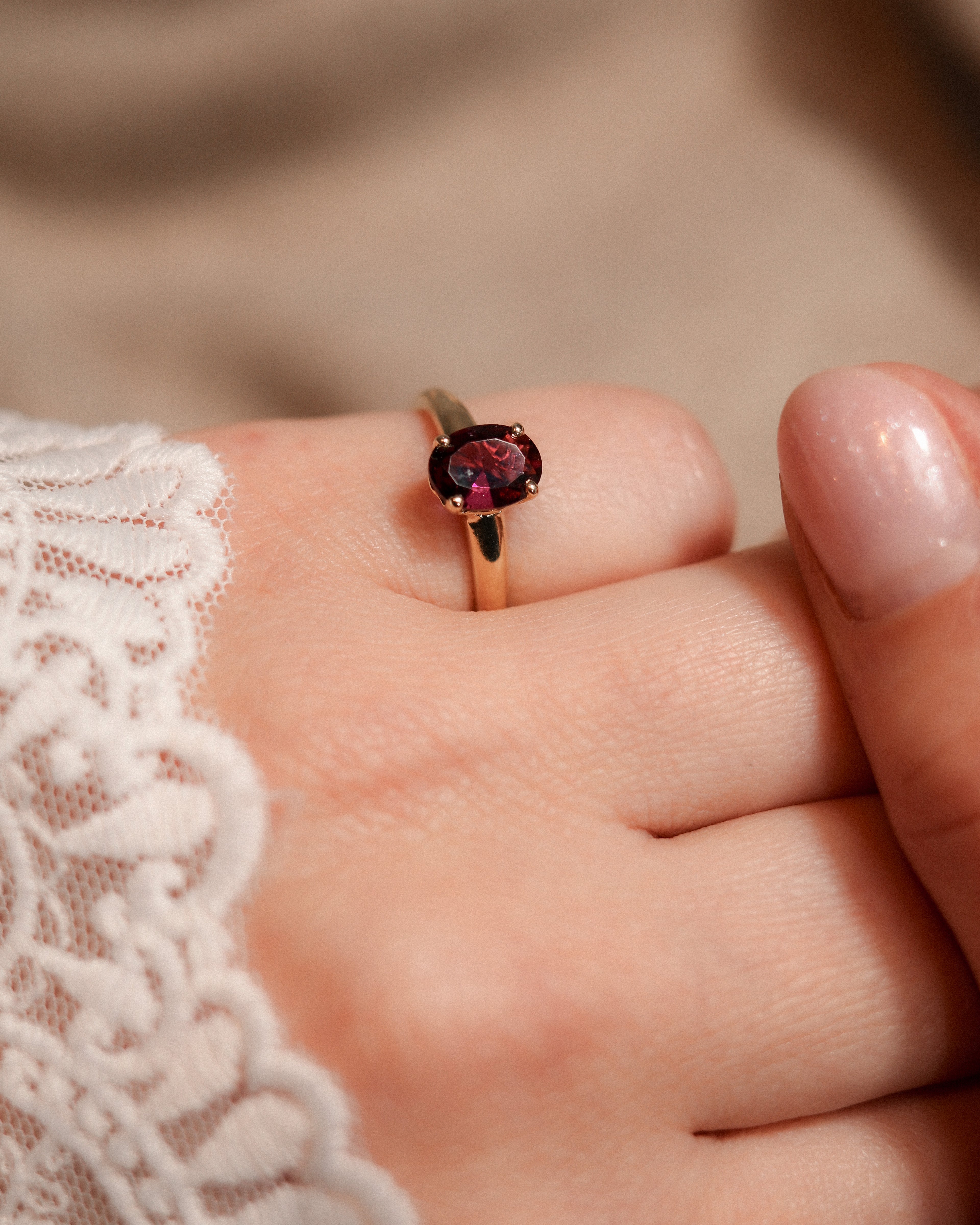 Maristelle • Vintage Toermalijn Solitaire Ring