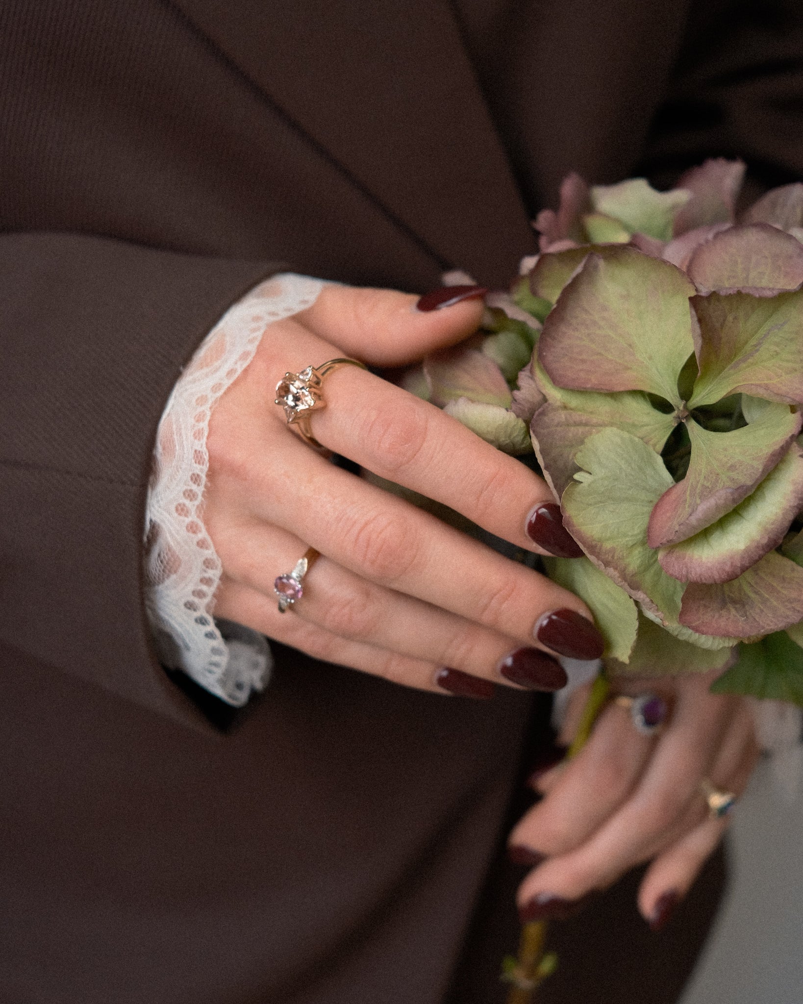 Daphne • Vintage Roze Topaas & Diamant Dress