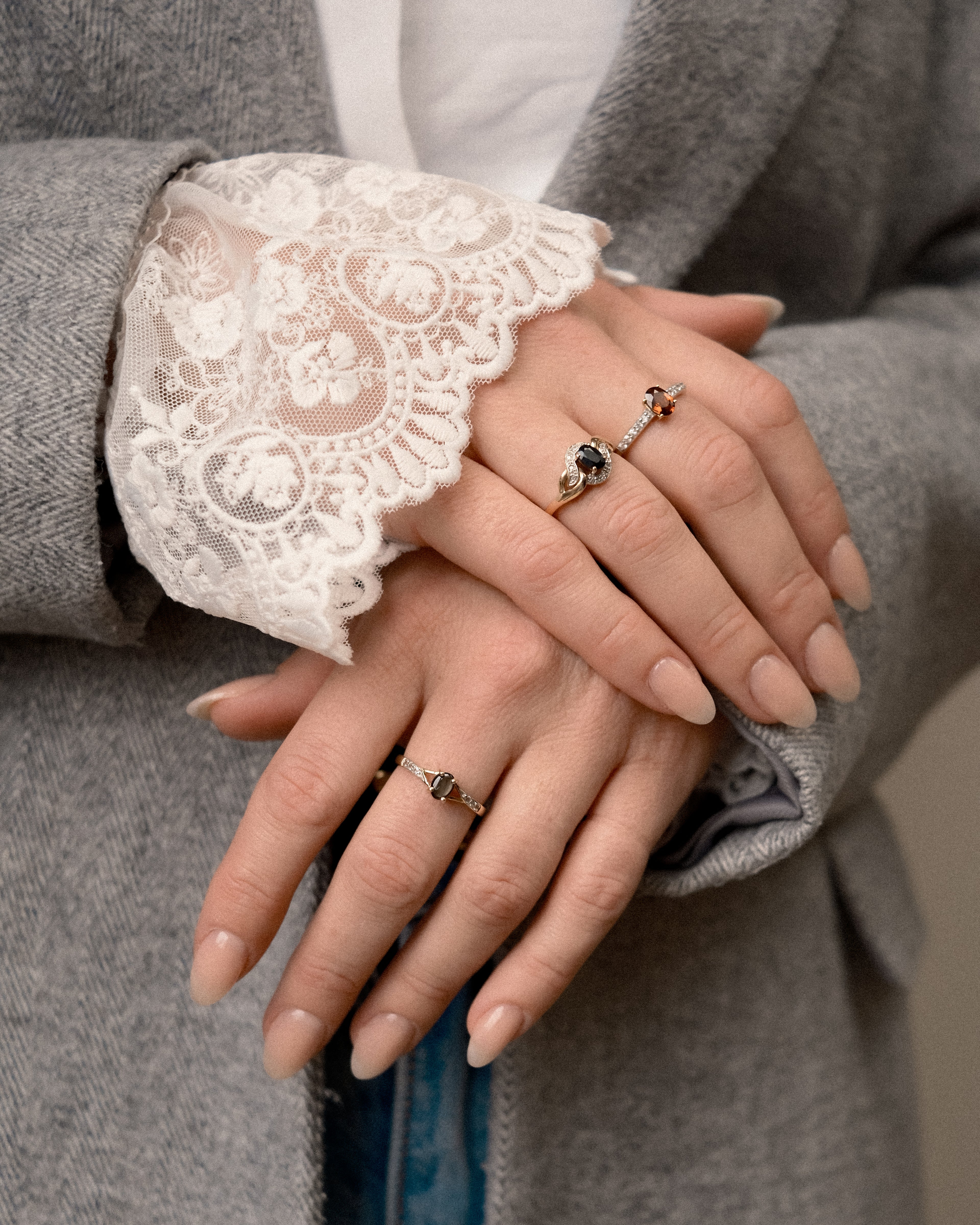 Mireya • Vintage Saffier & Diamant Dress Ring