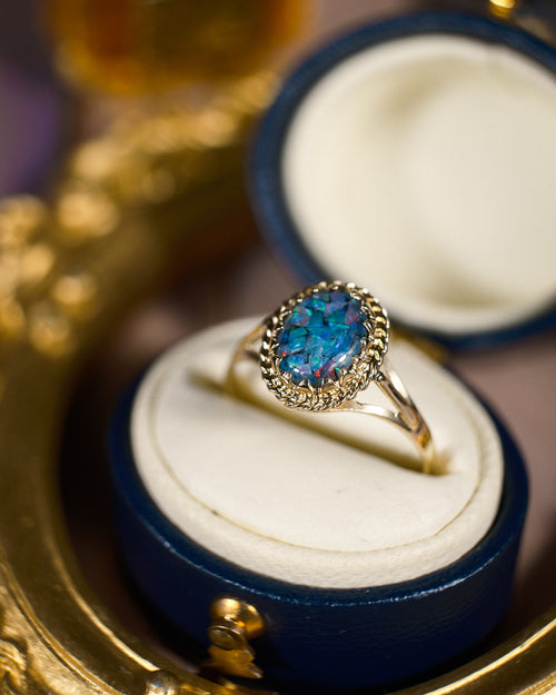 Ophelia • Vintage Zwarte Opaal Dress