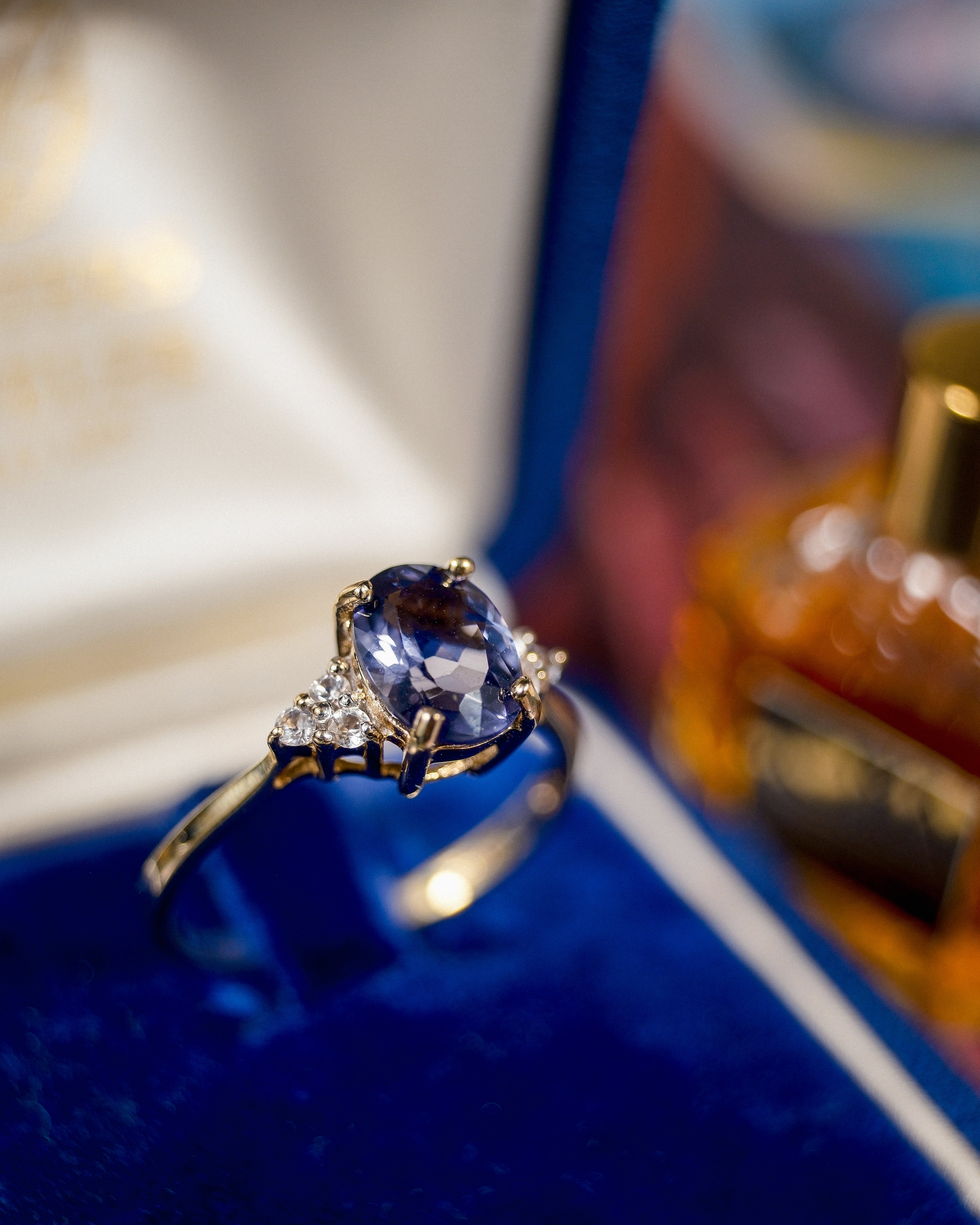 Sabine • Vintage Iolite & Zirkoon Dress Ring