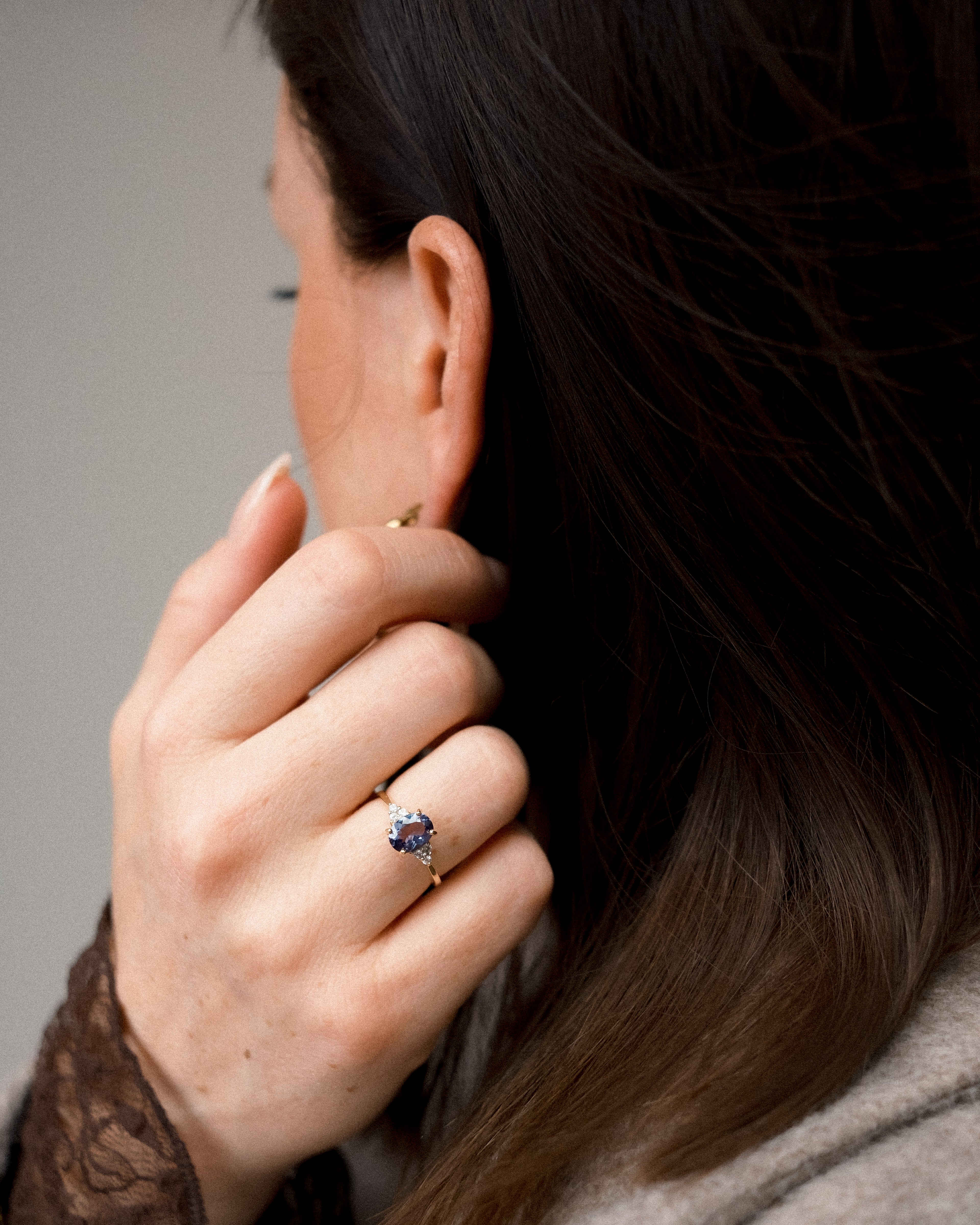 Sabine • Vintage Iolite & Zirkoon Dress Ring