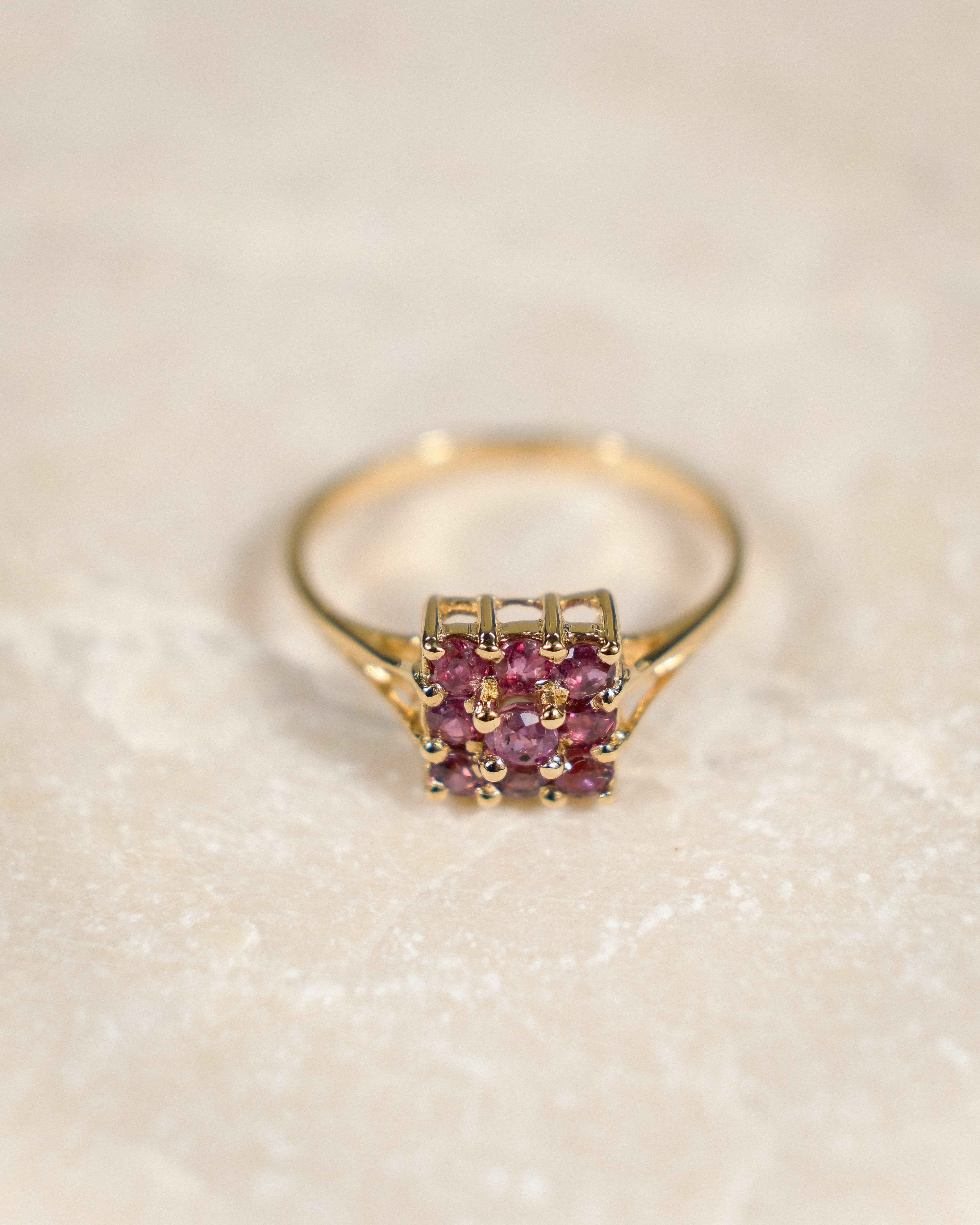 Serelle • Vintage Robijn Cluster Ring
