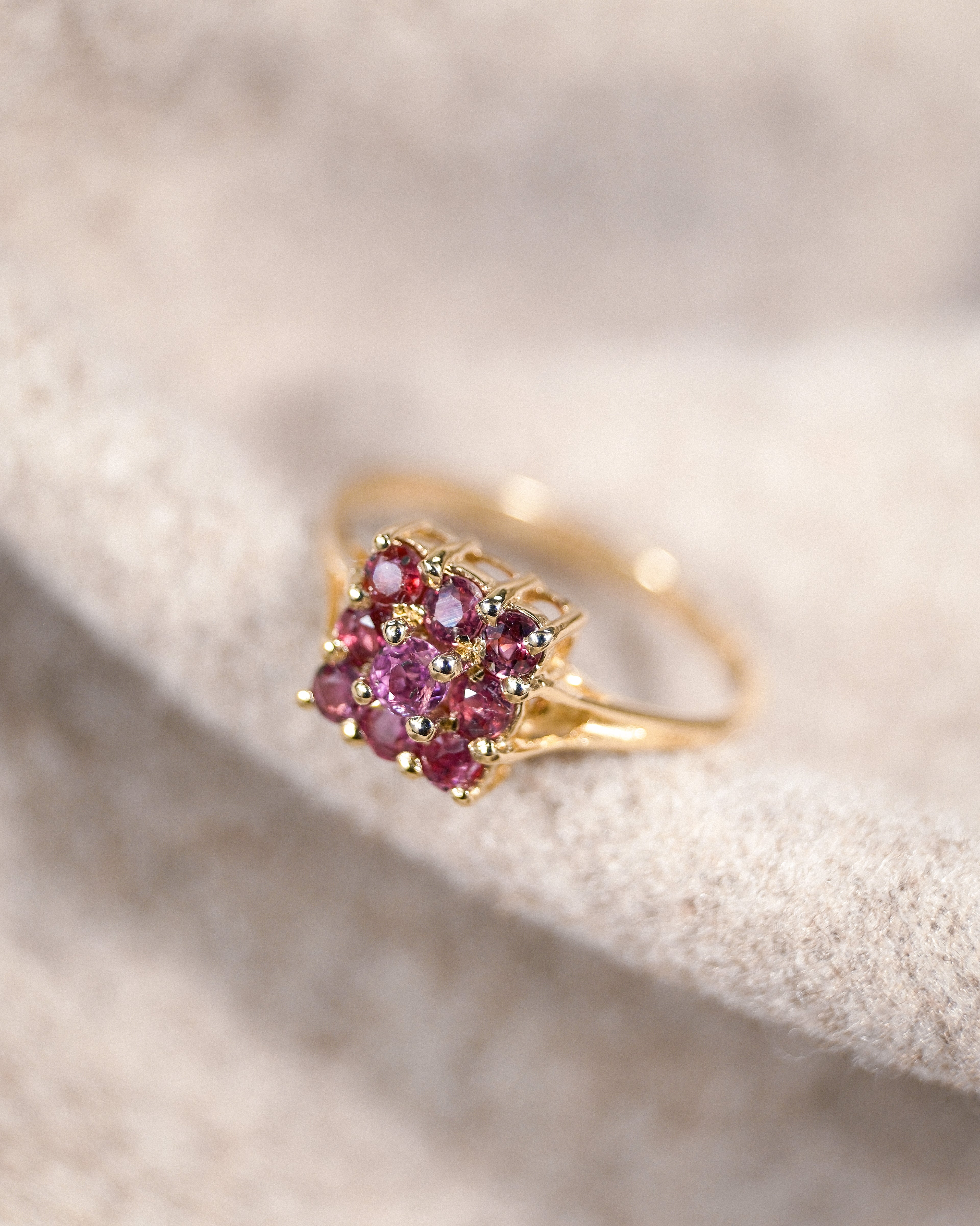 Serelle • Vintage Robijn Cluster Ring