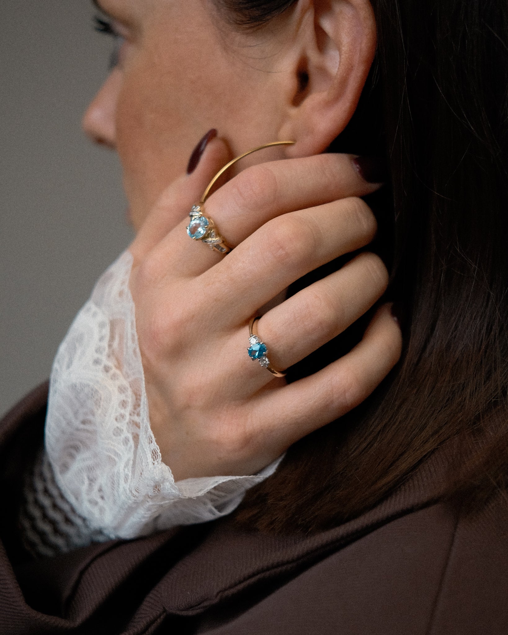 Paolina • Vintage Topaas & Diamant Cluster