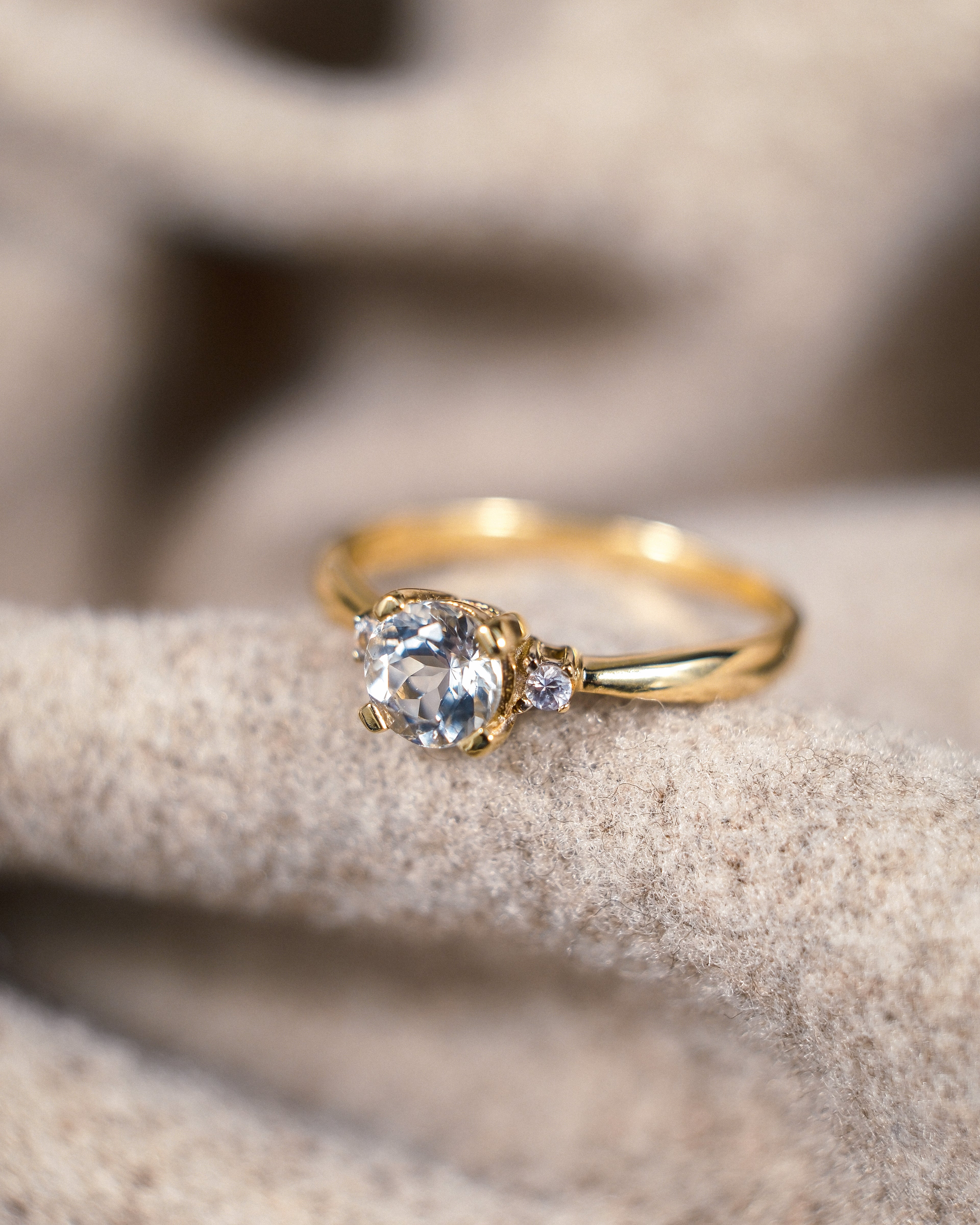 Valentine • Vintage Topaas & Diamant Dress Ring