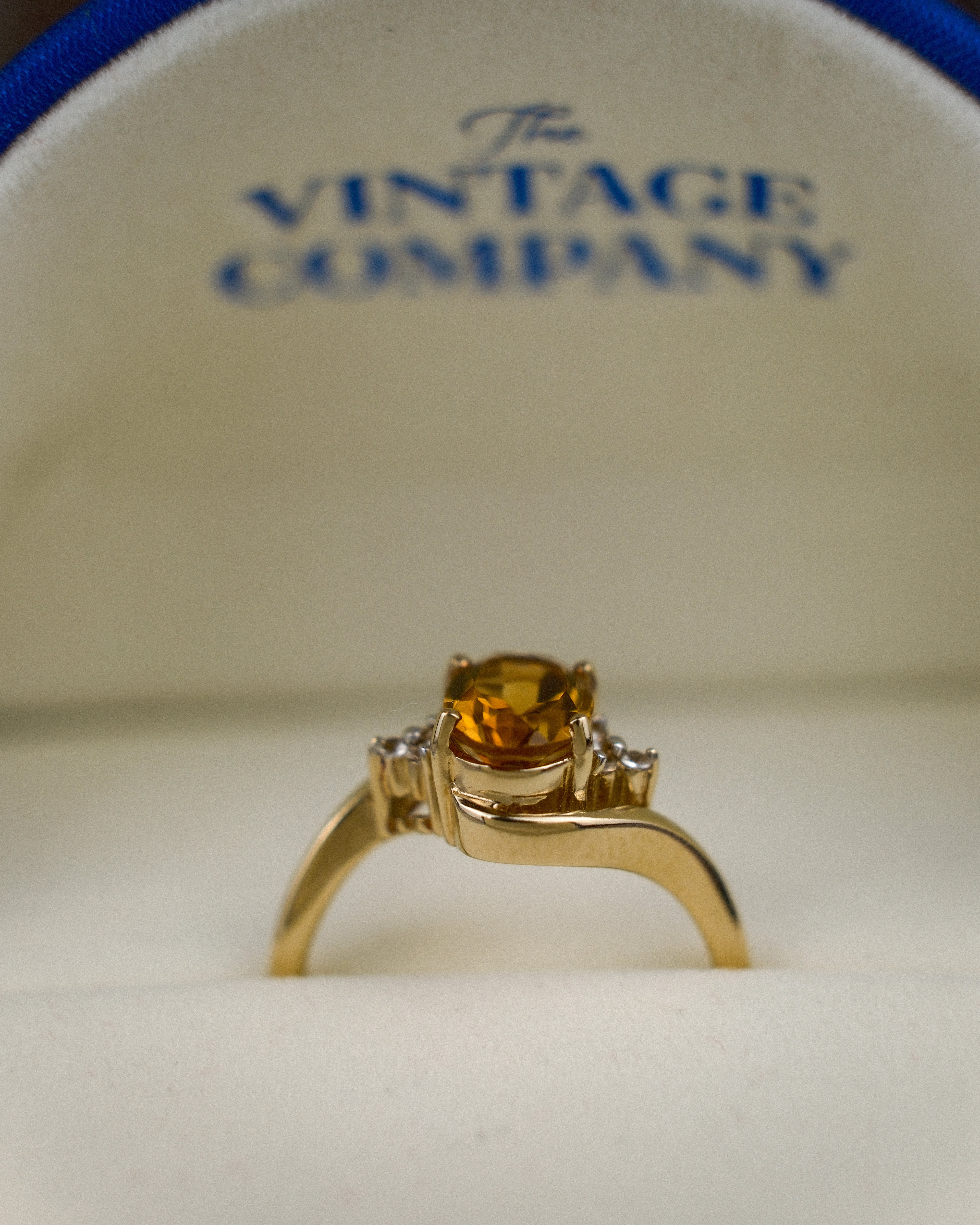 Rosalie • Vintage Citrien & Zirkonia Cluster