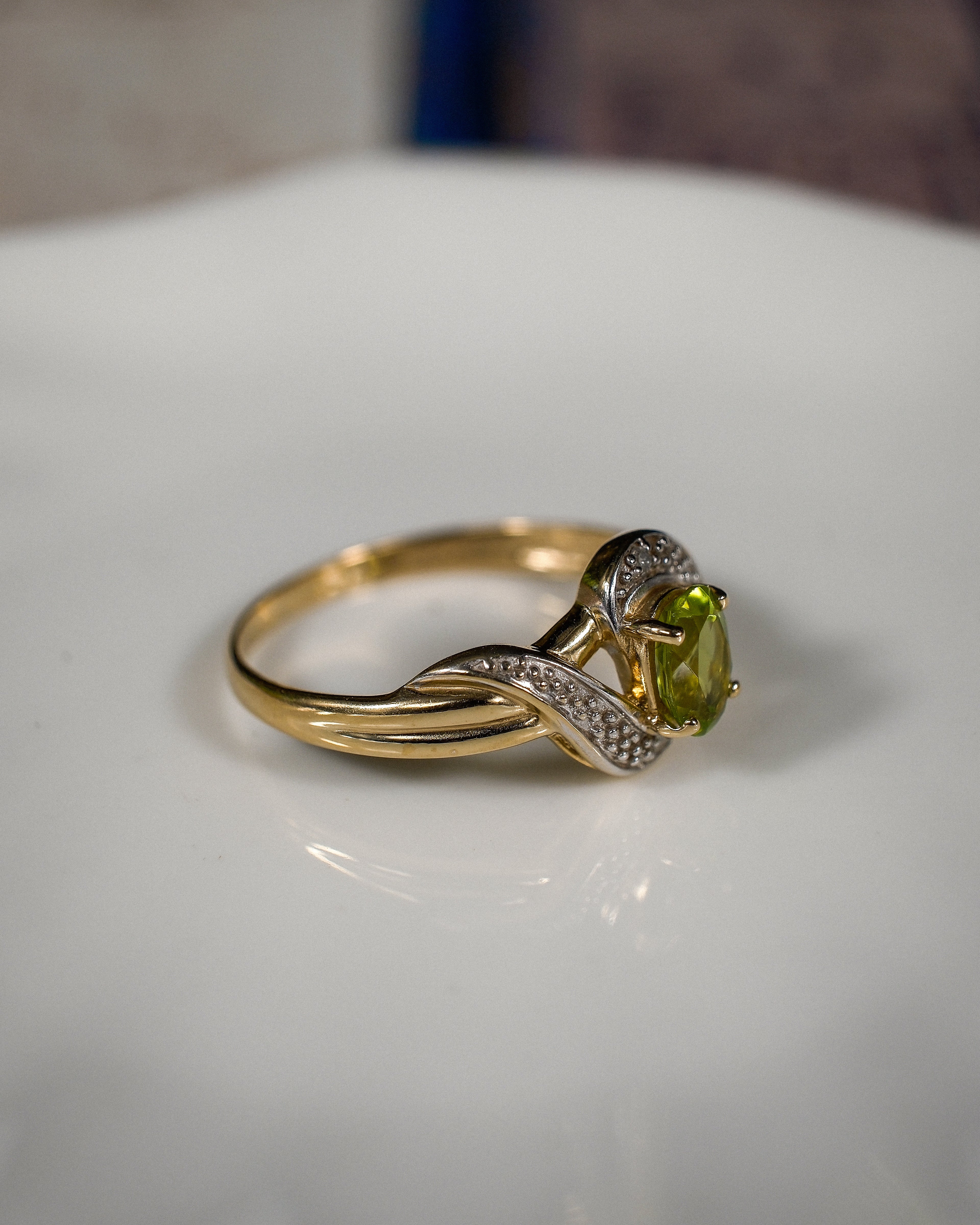 Seraphine • Vintage Peridoot & Diamant Cluster
