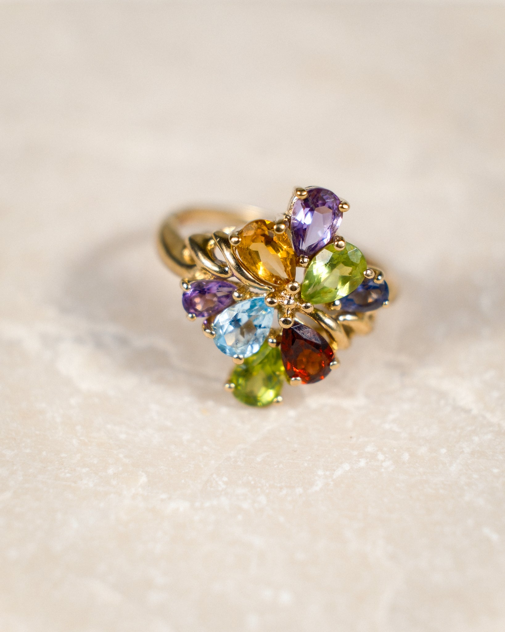 Theodora • Vintage Multi Gemstone Cluster