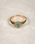 Inès • Vintage Smaragd & Diamant Cluster Ring