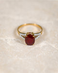 Vivienne • Vintage Robijn & Diamant Dress Ring