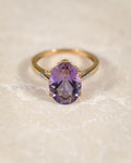 Leonora • Vintage Amethist & Diamant Solitaire Ring