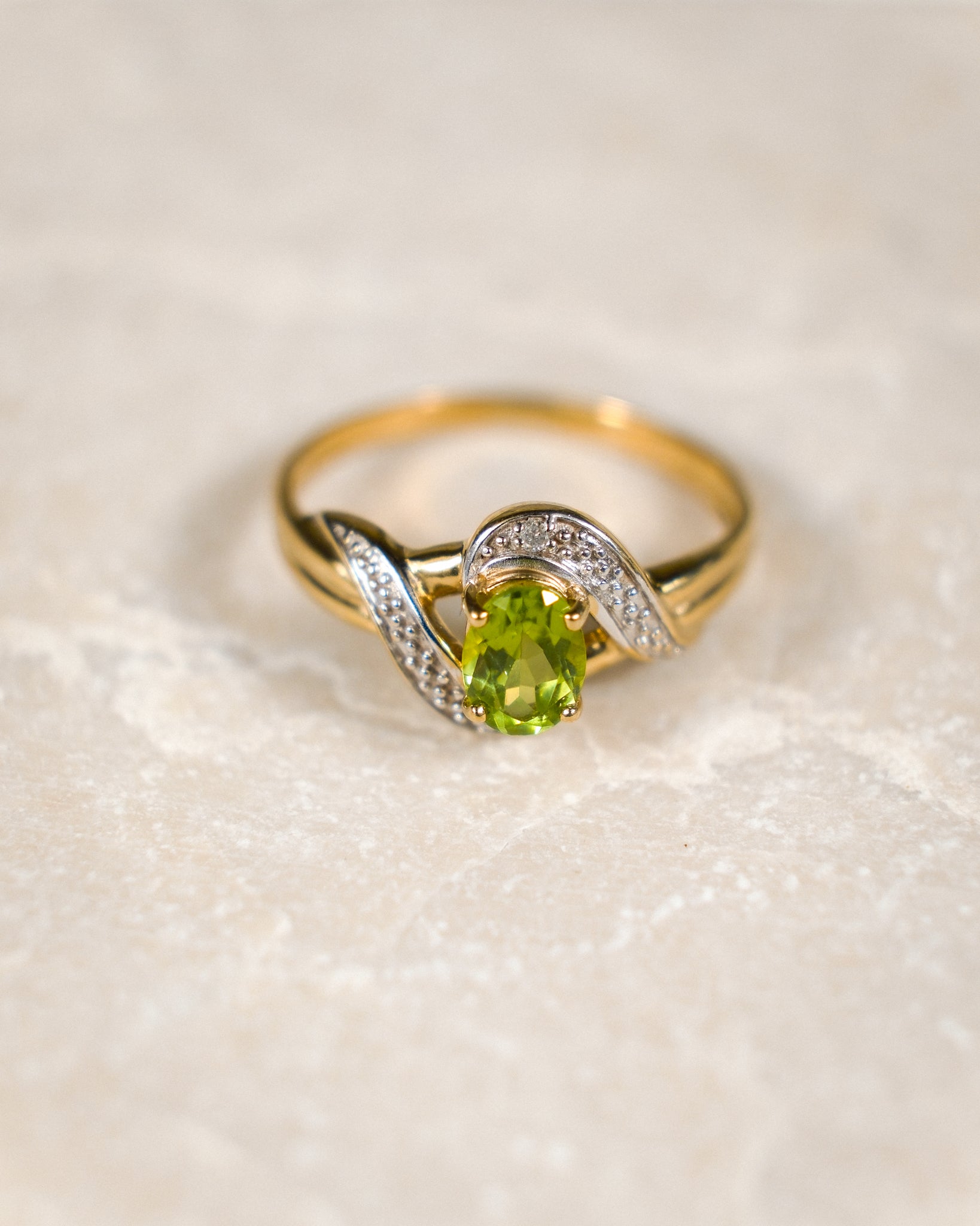 Seraphine • Vintage Peridoot & Diamant Cluster