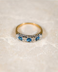 Lavinia • Vintage Topaas & Diamant Dress Ring
