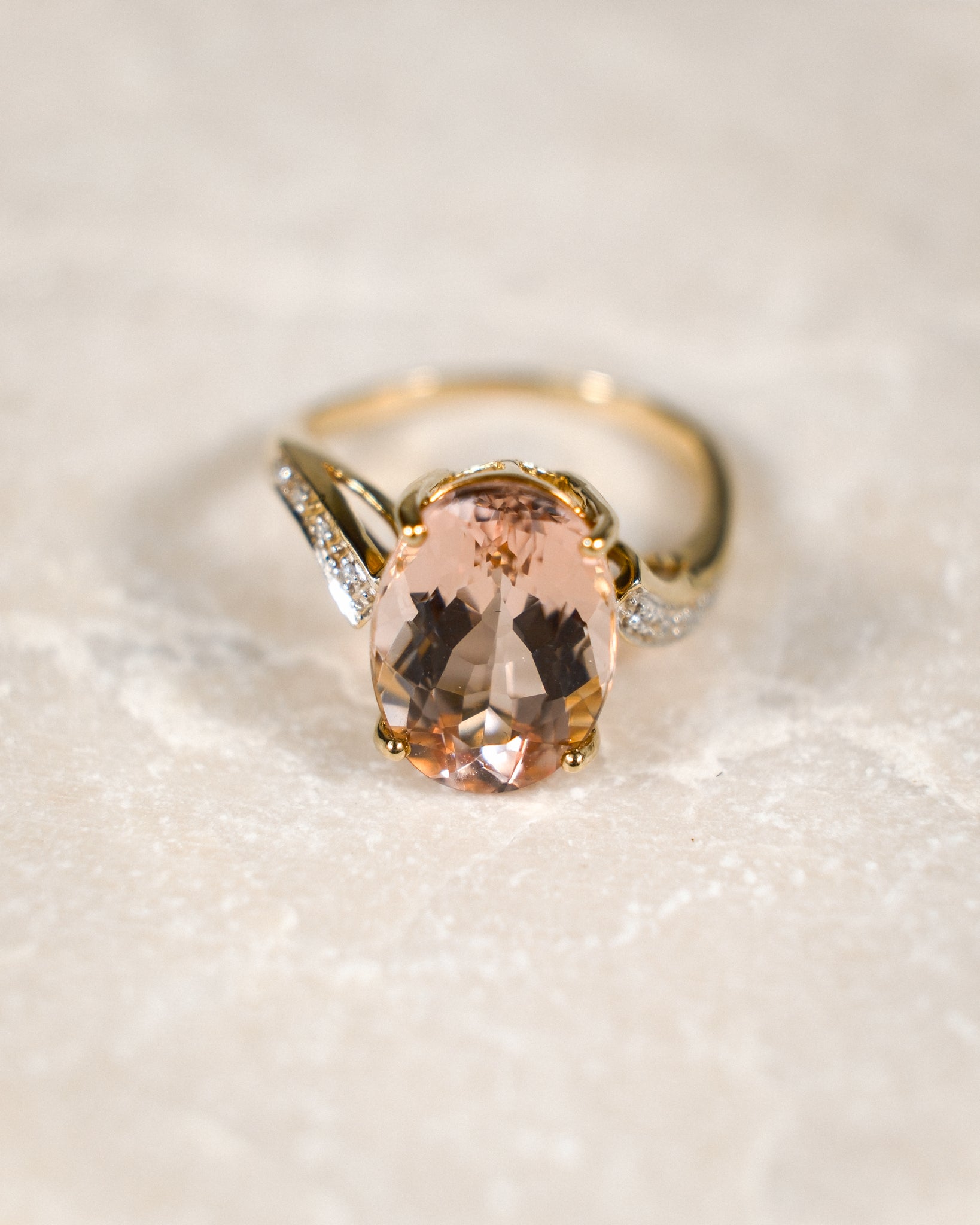 Donatella • Vintage Morganiet & Diamant Cluster