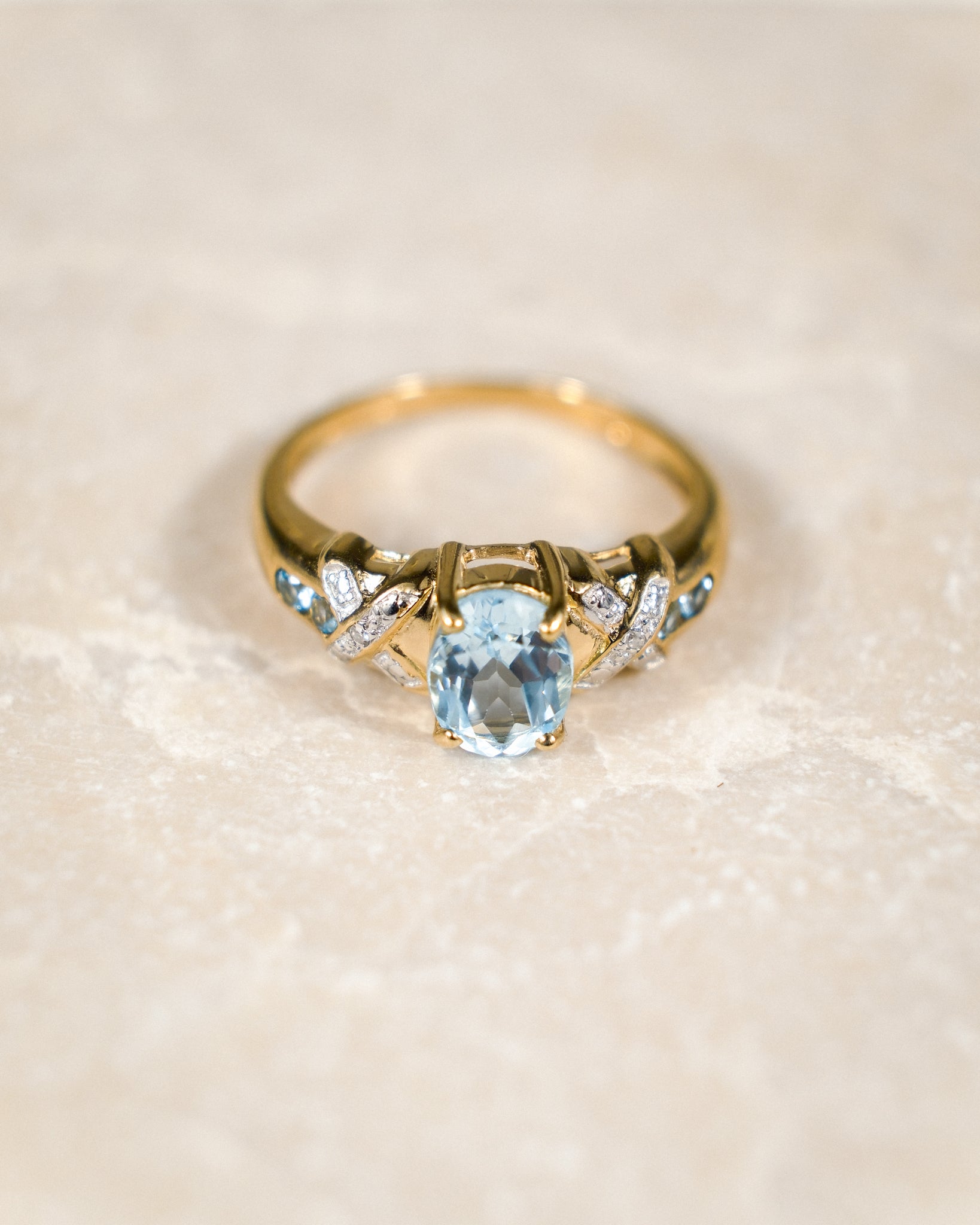 Paolina • Vintage Topaas & Diamant Cluster