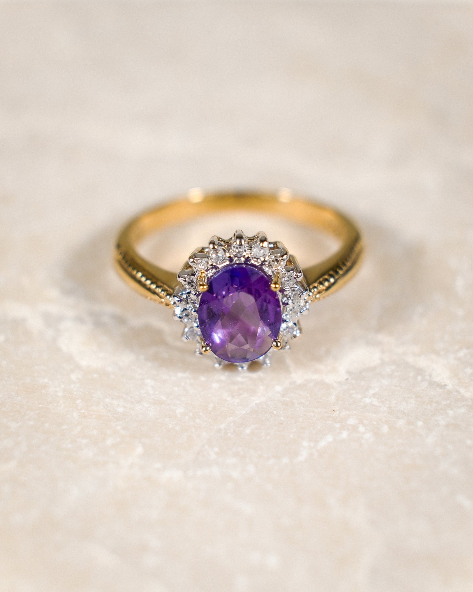 Livia • Vintage Amethist & Diamant Cluster