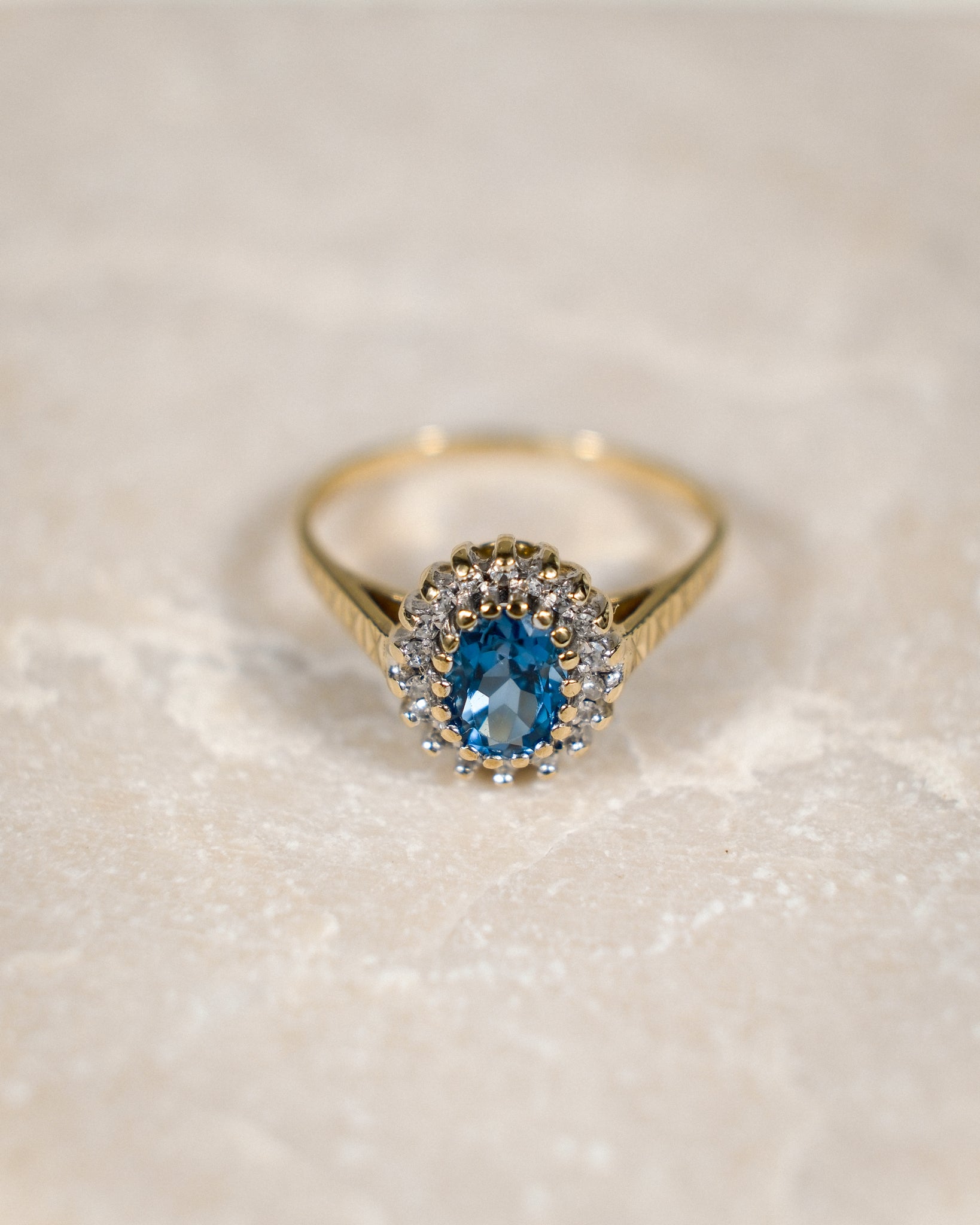 Marguerite • Vintage Topaas & Diamant Cluster