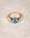 Marion • Vintage Blauwe Zirkoon Solitaire Ring